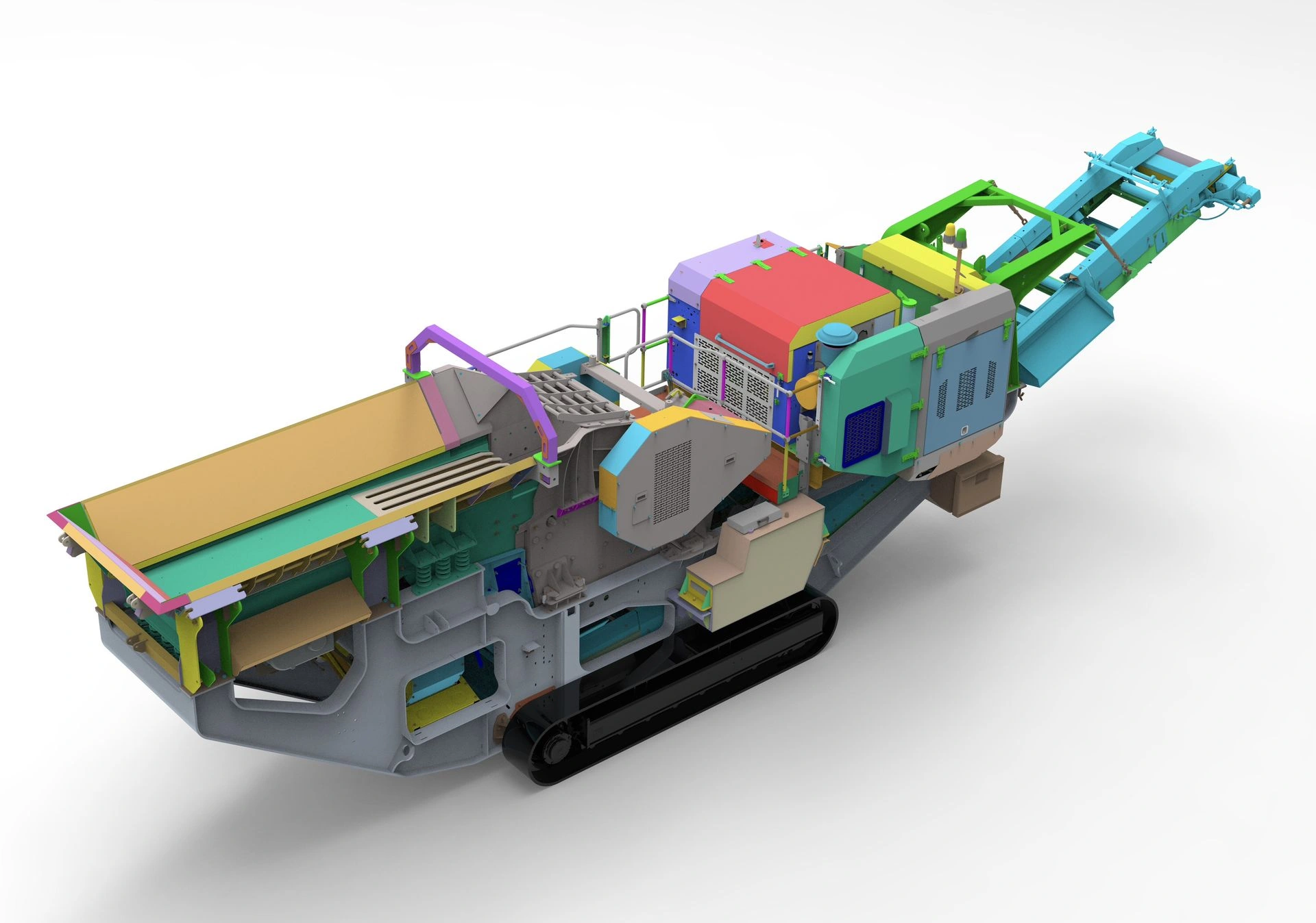 Yifu tracked crushing and screening plant